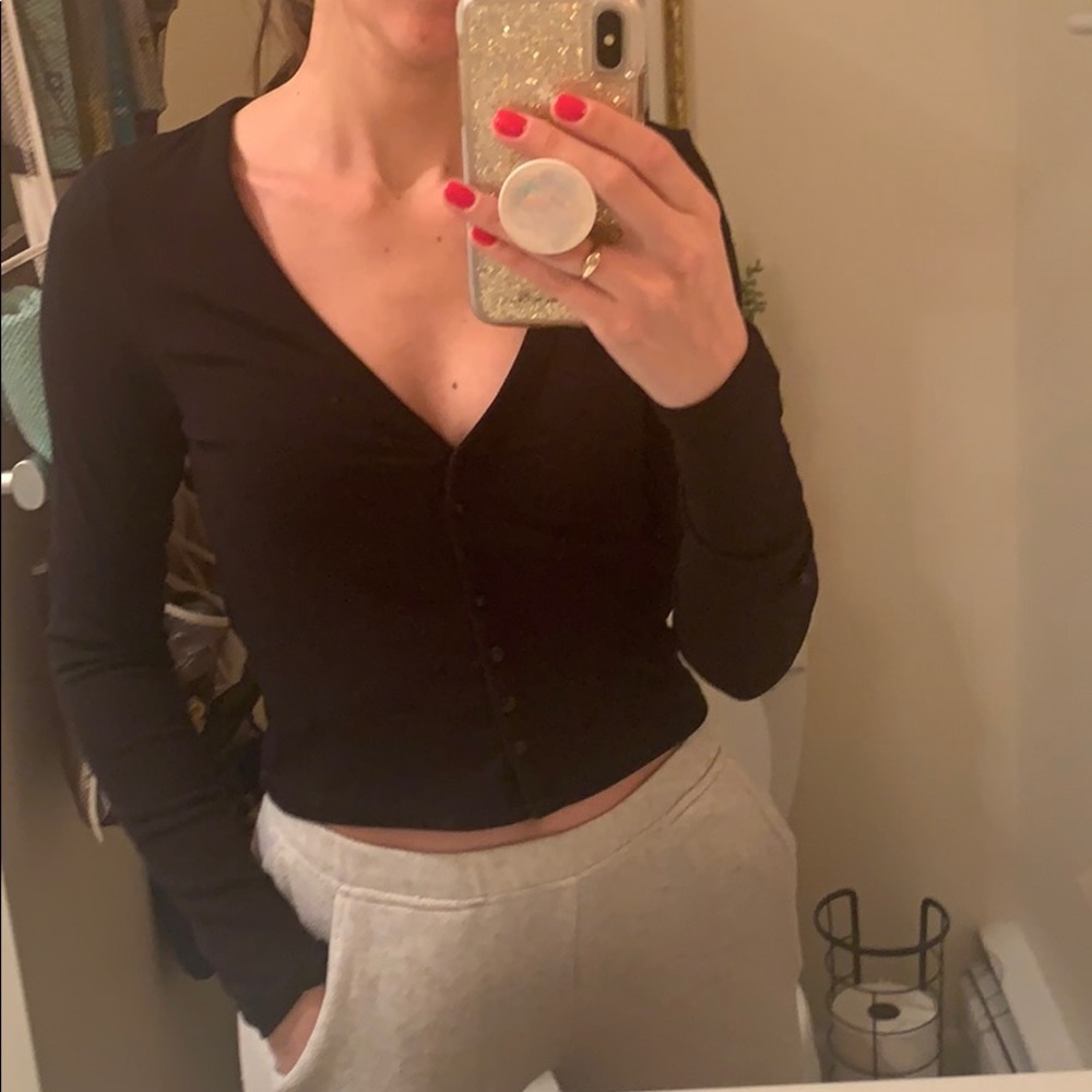 Lot of 2 H&M neutral long sleeve tops
